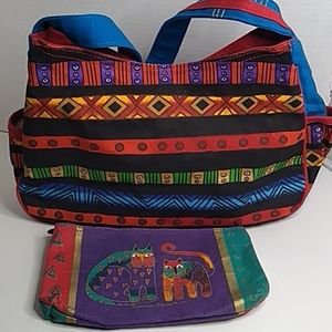Laurel Burch Handbag and Makeup Case